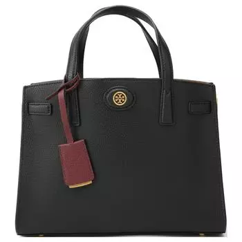 TORY BURCH Сумка Robinson Litchi Grain Leather, сумка через плечо, женская сумка Trumpets, черная