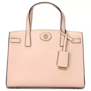 TORY BURCH Сумка Robinson Litchi Grain Leather, сумка через плечо, маленькая женская, розовая