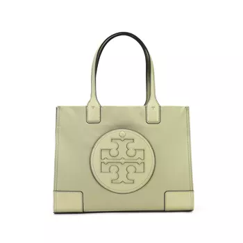 TORY BURCH Сумка-шоппер из искусственной кожи Ella Fabric, сумка-шоппер на плечо, женская, небольшого размера, оливково-зеленого цвета