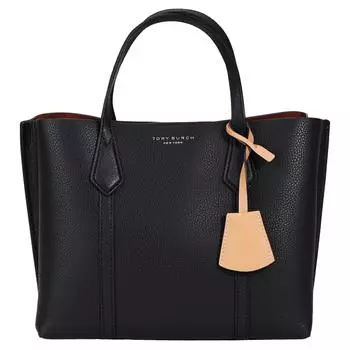 TORY BURCH Сумка-шоппер Perry Leather, сумка-шоппер, сумка через плечо, сумка-трубы, женская, черная