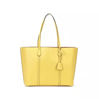 TORY BURCH Сумка-шоппер Perry Litchi из натуральной кожи, сумка-шоппер, женская, желтая