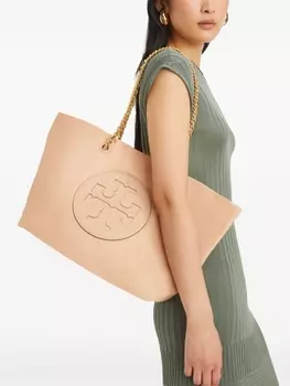 Tory Burch сумка-тоут Ella Chain, нейтральный цвет