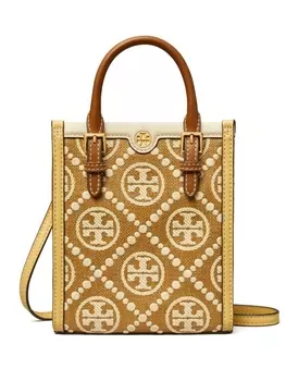 Tory Burch сумка-тоут с монограммой, синий