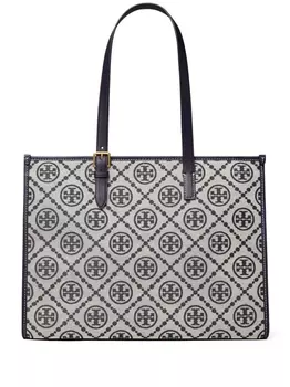 Tory Burch сумка-тоут T Monogram, серый