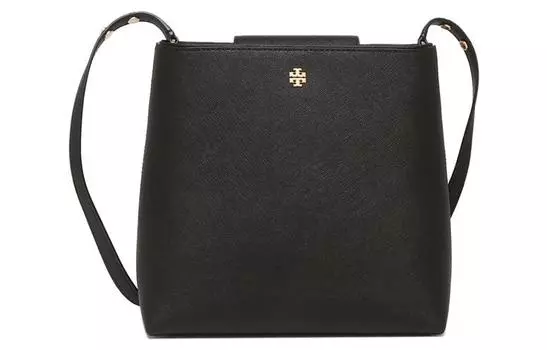 TORY BURCH Сумка-ведро Emerson Leather, сумка через плечо, среднего размера, женская, черная