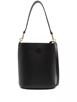 Tory Burch сумка-ведро McGraw с тисненым логотипом, черный