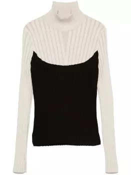 Tory Burch свитер в рубчик, черный