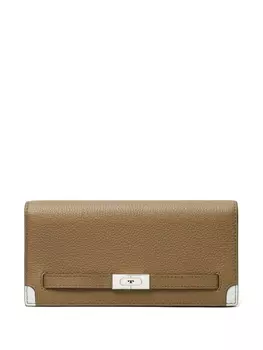 Tory Burch T Тонкий кошелек Color-Block, зеленый