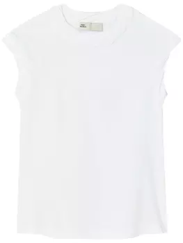 Tory Burch топ без рукавов с перекрученной деталью, белый