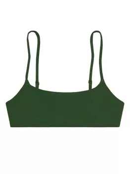 Tory Burch топ бикини с квадратным вырезом, зеленый
