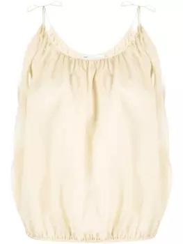 Tory Burch топ со сборками, нейтральный цвет