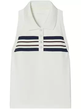 Tory Burch топ в полоску, белый