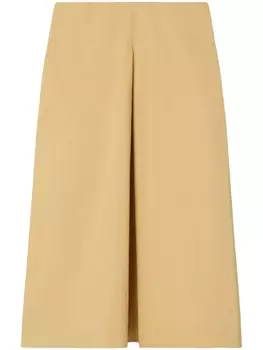 Tory Burch юбка миди со складками, нейтральный цвет