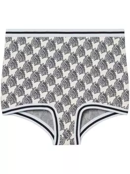 Tory Burch жаккардовые шорты с завышенной талией, синий