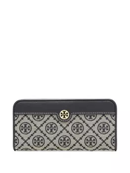 Tory Burch жаккардовый кошелек с монограммой, черный
