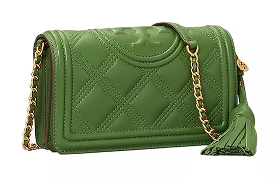 TORY BURCH Женская сумка через плечо Fleming Sheeps из овчины, цвет зеленый