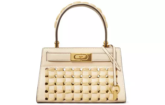 TORY BURCH Женская сумка Lee Radziwill из коровьей кожи на одно плечо, кремово-белого цвета