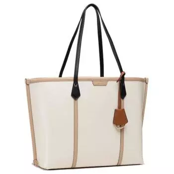 TORY BURCH Женская сумка-тоут Perry из коровьей кожи, бежево-коричневого цвета