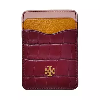 TORY BURCH Женский держатель карт из коровьей кожи, фиолетовый