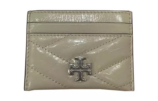 TORY BURCH Женский держатель карт из овчины кремово-белого цвета