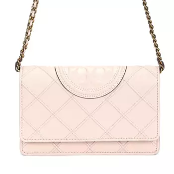 TORY BURCH Женский мини-кошелек из тисненой кожи Fleming, розовый