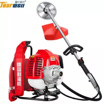 TOSRWELL двухтактная 40-5 мощная ранцевая газонокосилка небольшая многофункциональная сельскохозяйственная бензиновая для мелиорации земель и стрижки травы Torsweil