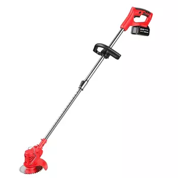 TOSRWELL TOSRWELL Маленькая аккумуляторная электрическая газонокосилка, оснащенная шкивом 21 В, одна батарея и одна зарядка, 15-элементная модель 10,0 Torsweil