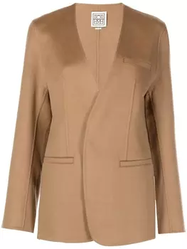 TOTEME блейзер оверсайз, коричневый