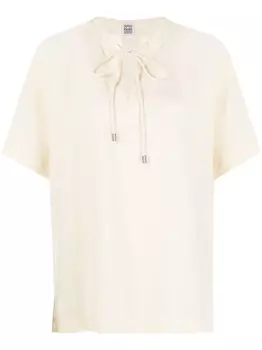 TOTEME блузка с завязками, желтый