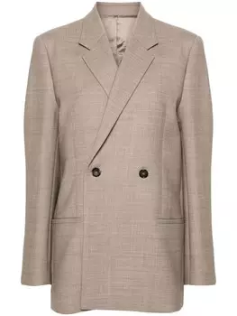 TOTEME двубортный блейзер, нейтральный цвет