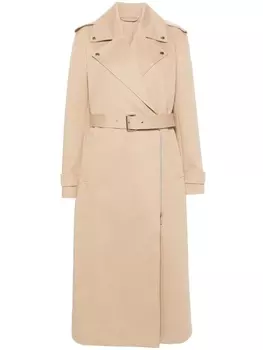 TOTEME двубортный тренч, нейтральный цвет