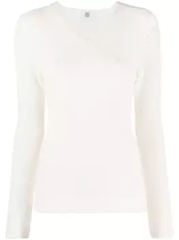 TOTEME джемпер с V-образным вырезом, белый