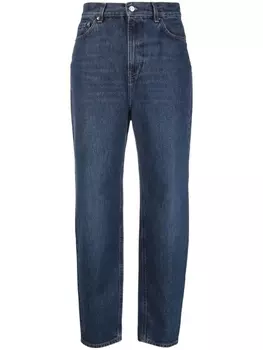 TOTEME джинсы бойфренды с завышенной талией, синий