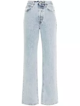 TOTEME джинсы с нашивкой-логотипом, синий