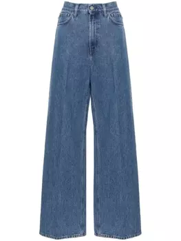 TOTEME джинсы широкого кроя с завышенной талией, синий