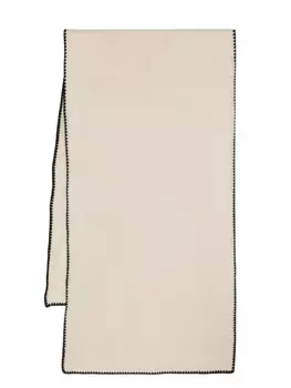 TOTEME embroidered cashmere scarf, белый