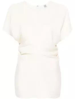 TOTEME фактурная блузка без рукавов, нейтральный цвет