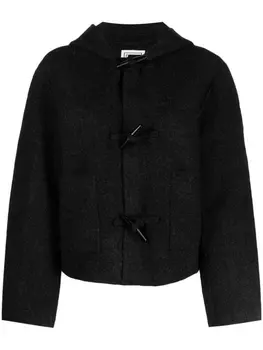 TOTEME фетровый дафлкот с капюшоном, серый