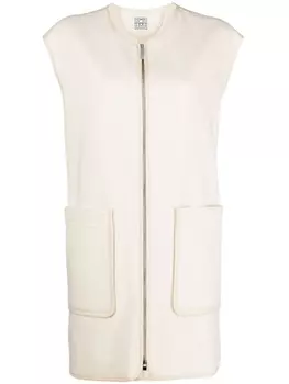 TOTEME фетровый жилет на молнии, нейтральный цвет