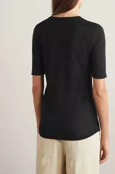 TOTEME Футболка из модала и кашемира, черный