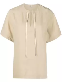 TOTEME футболка с завязками, нейтральный цвет