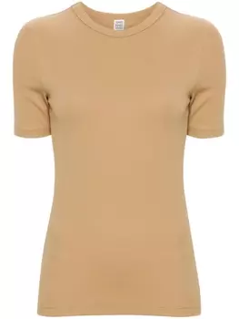 TOTEME футболка в рубчик, нейтральный цвет