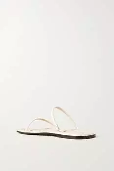 TOTEME кожаные шлепанцы City, кремовый