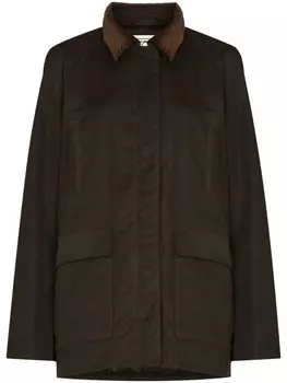 TOTEME куртка Country с нашивками на локтях, зеленый