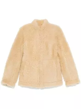 TOTEME куртка из овчины с завязками, нейтральный цвет