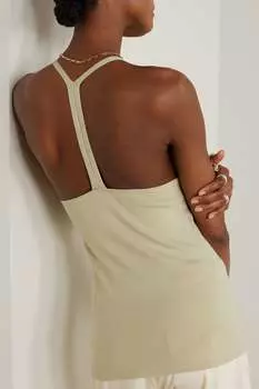 TOTEME Майка из шерсти мериноса и шелка, песочный