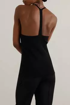 TOTEME Майка из шерсти мериноса и шелка, черный