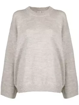 TOTEME меланжевый джемпер с вырезом-лодочкой, серый