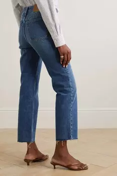 TOTEME + NET SUSTAIN Джинсы классического кроя с высокой посадкой и прямыми штанинами из органических тканей, деним