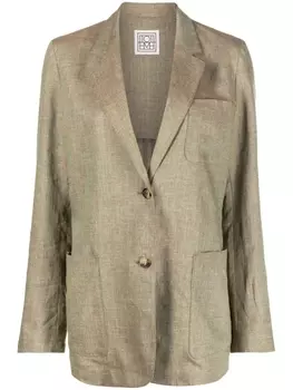 TOTEME однобортный блейзер, зеленый